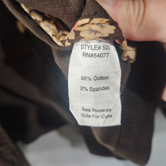 CAbi Brown Corduory Blazer #523 One Button Fitted Classic Capsule Minimal Sz S - Picture 4 of 8